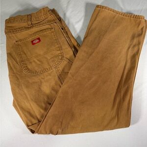 Dickies Carpenter Pants 36x32 Tan Duck Canvas Workwear Utility